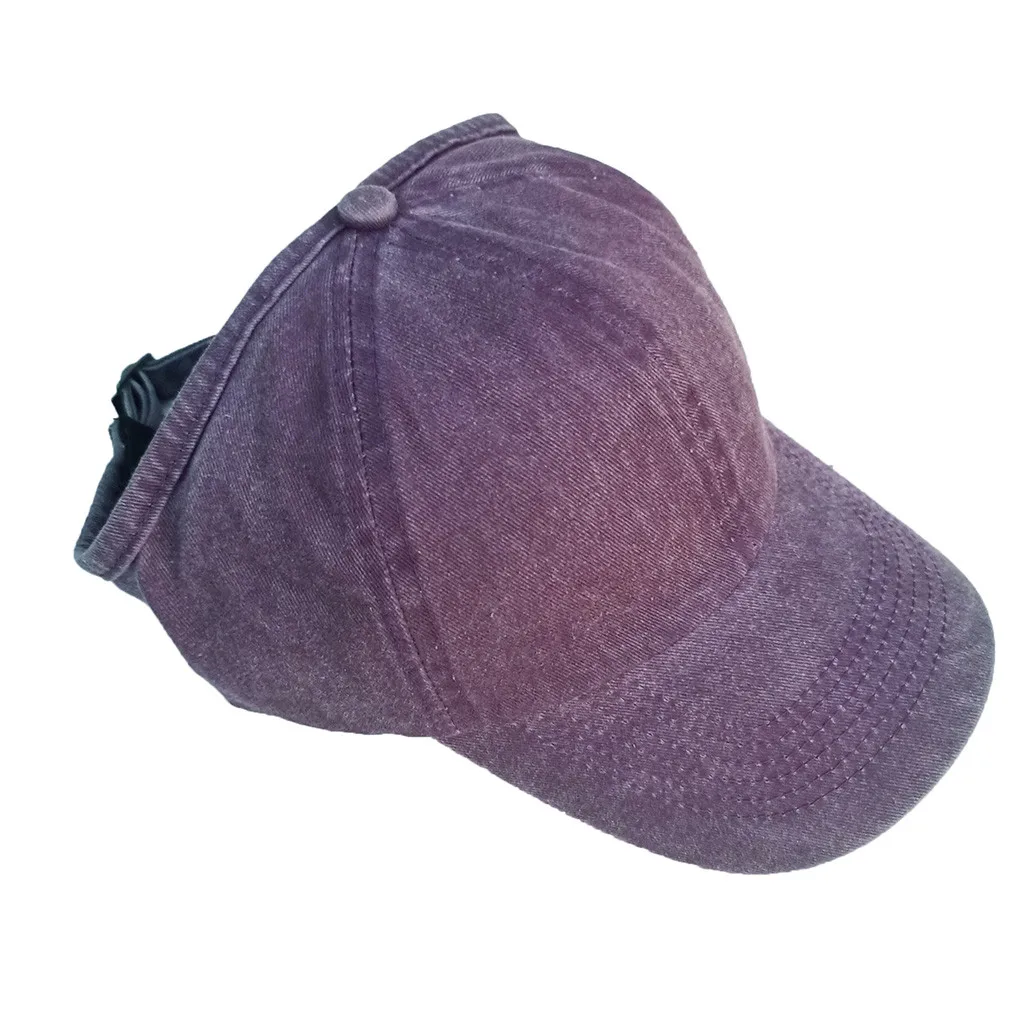 

Women Men Outdoor Adjustable Ponytail Baseball Cap Sunhat Peaked Cap