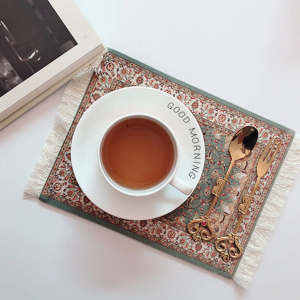 Турецкий Ретро богемный Настольный коврик ручной работы нескользящий обеденный