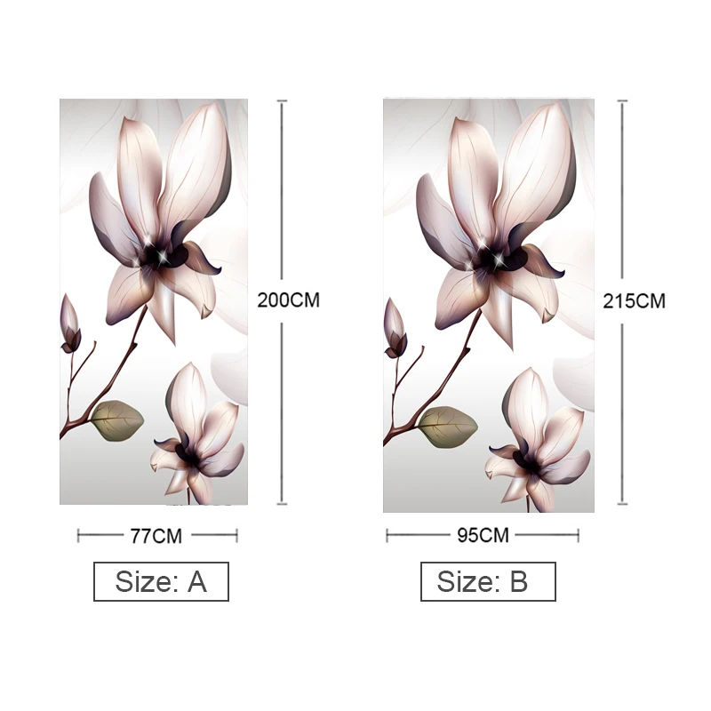 Современные наклейки на двери с цветами самоклеящиеся обои из ПВХ постер для