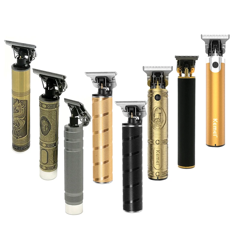 Перезаряжаемый USB Керамический триммер Kemei Парикмахерская Машинка для стрижки