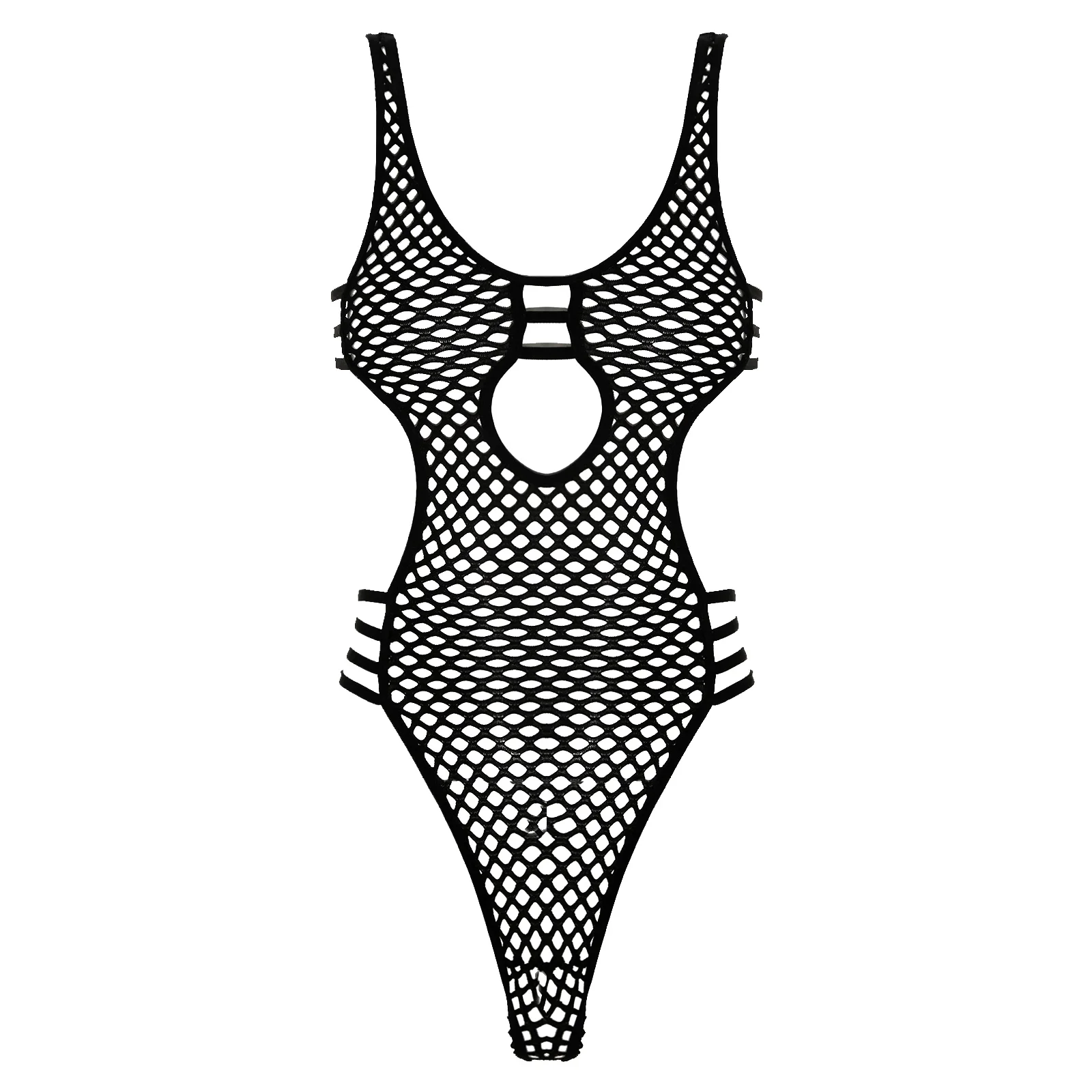 Женское нижнее белье сексуальное боди ажурное Сетчатое с глубоким вырезом трико