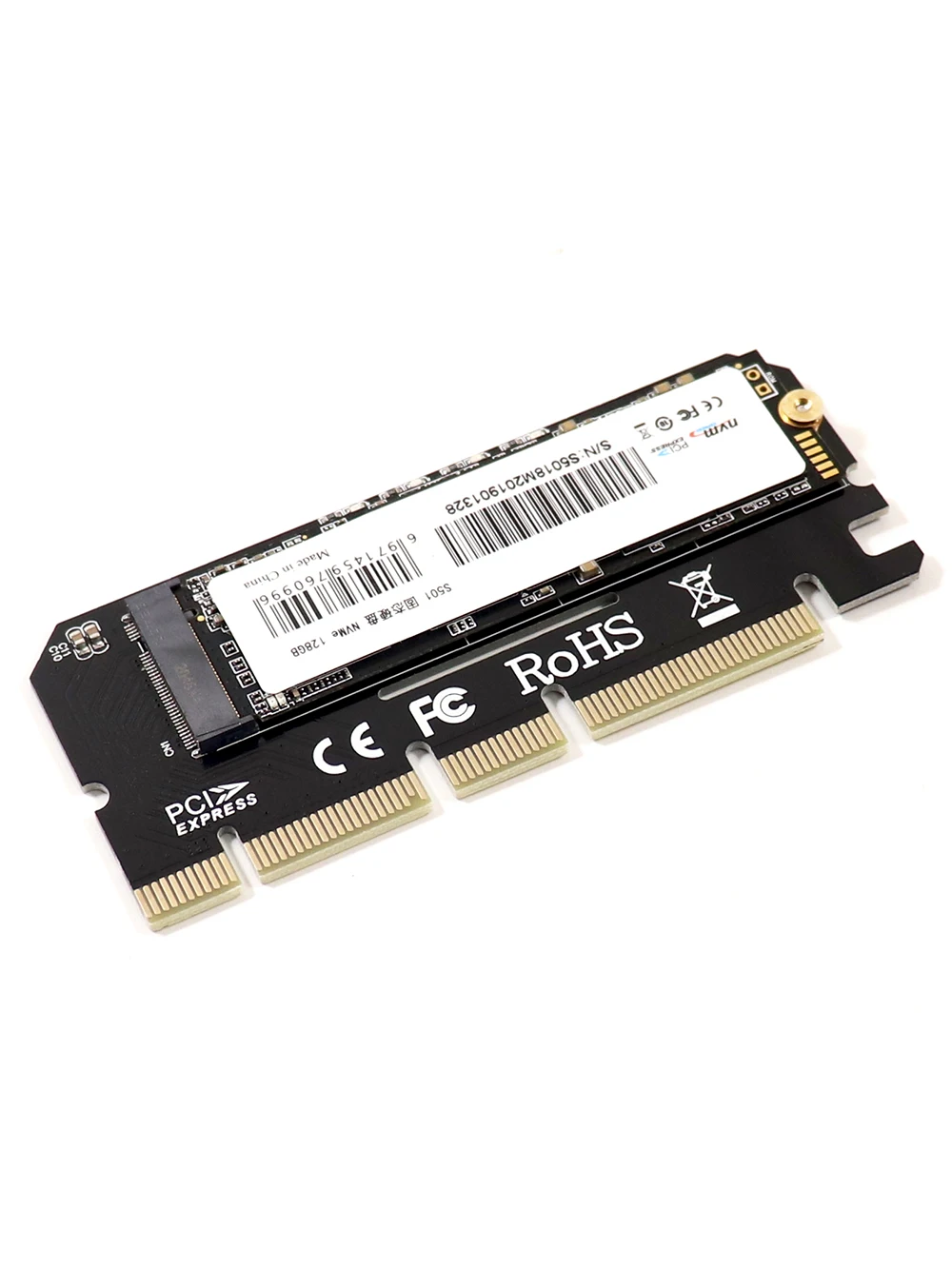 PCI express PCI e to M2 NVME M Key Converter M.2 2230 2242 2260 2280 SSD Adapter Add On Cards Support PCIe X4 X8 X16