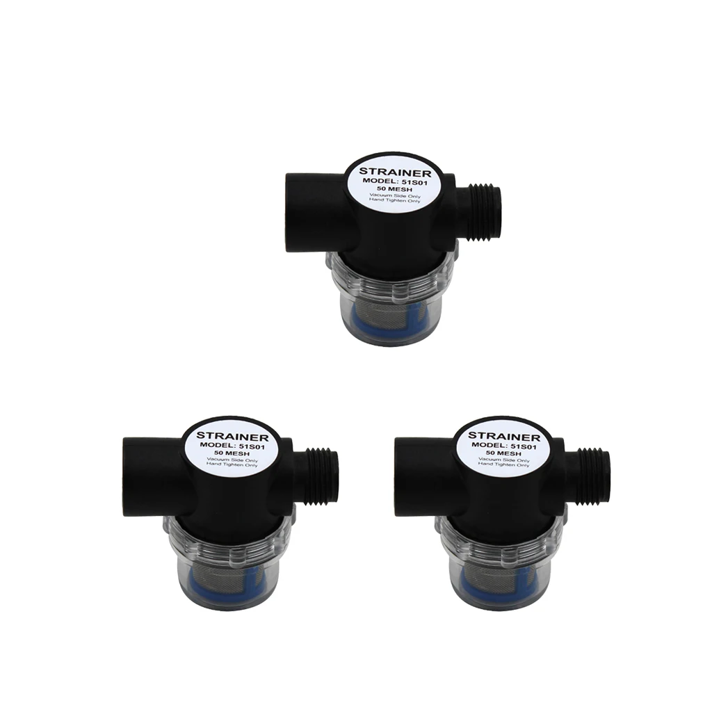 

3x 1/2"-14 FNPT Inline Strainer For 44/51/54 Series Diaphragm Pumps