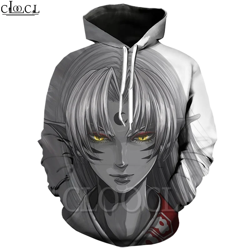 CLOOCL японское аниме инуяся 3D печать толстовка с капюшоном Пара карман Толстовка