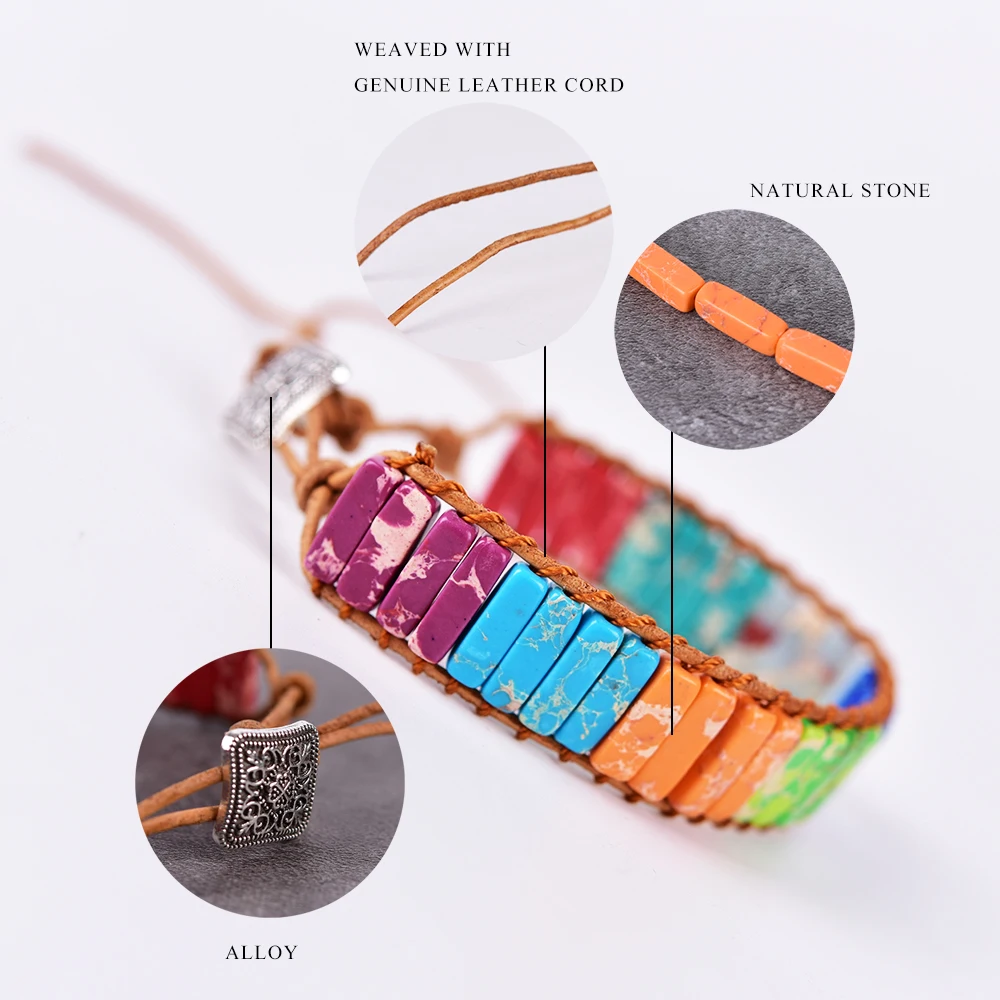 Asingeloo разноцветные бусины из натурального камня чакра браслет для женщин женские