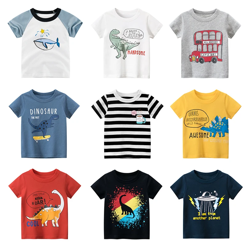 Детские футболки для девочек и мальчиков детские летние хлопковые топы с