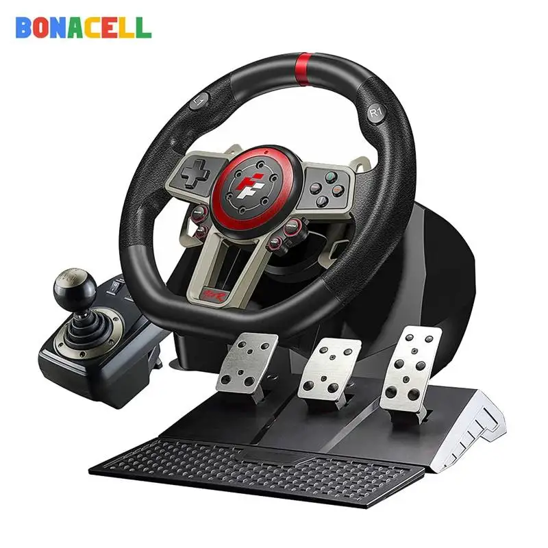 Volante pc Gamepad Controller Gaming Steering Wheel 900° Racing Video Game Vibration For PC/PS3/PS4/Xbox-One/Xbox 360/N-Switc |