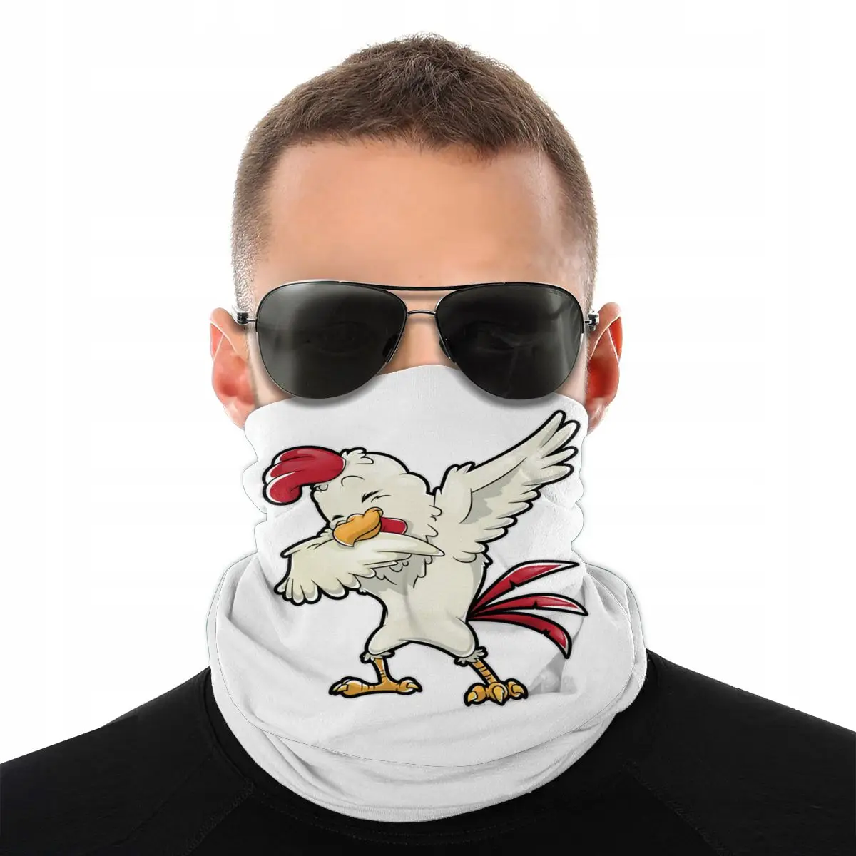 

Dabbing Dab Dance Chickens Scarves Neck Face Mask Men Women Neck Gaiter Seamless Bandanas Windproof Headband Biking Climbing