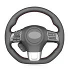 Черная искусственная кожа, сшитая вручную, не скользящая искусственная кожа для Subaru WRX (STI) 2015-2019 Levorg 2015-2019