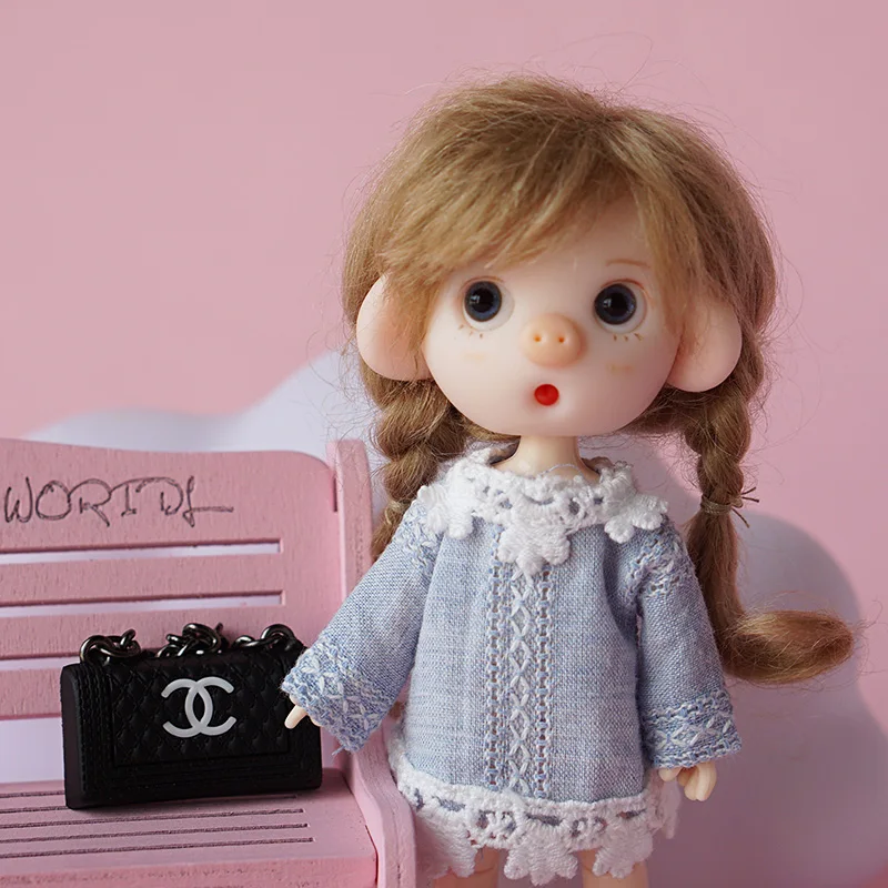 Милая Мини-одежда OB11 синее розовое кружевное платье наряд для Obitsu11 1/12 шарнирные