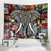 nordic ethnic pattern elephant tapestry mandala bohemian hippie wall decoration tapestry living room bedroom wall tapestry