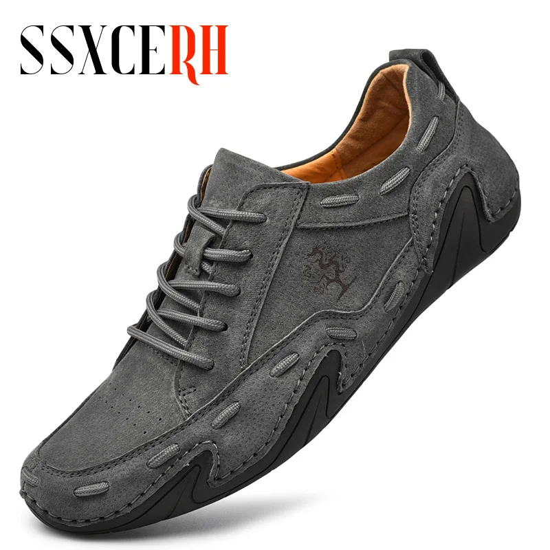 

Men Shoes Suede Leather Casual Shoes From Italian Luxury Brand Driving Shoes Moccasins Big Size 48 47 Outdoor Flats Krasovki Man