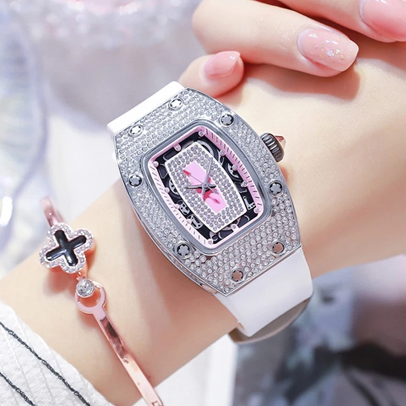 Женские кварцевые часы в виде бочонка вина роскошные от известного бренда с