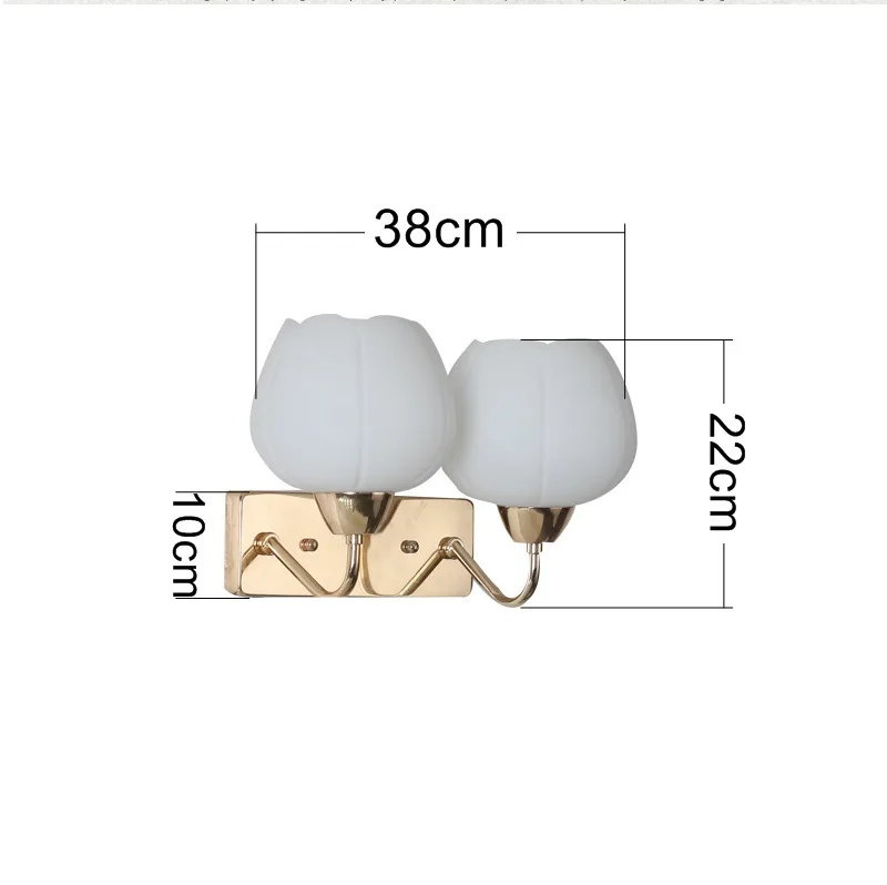 

Modern Led Glass Ball Wall Lamp Fixture Golden Bedside Living Room Hallway Home Decoration Sconce Lighting