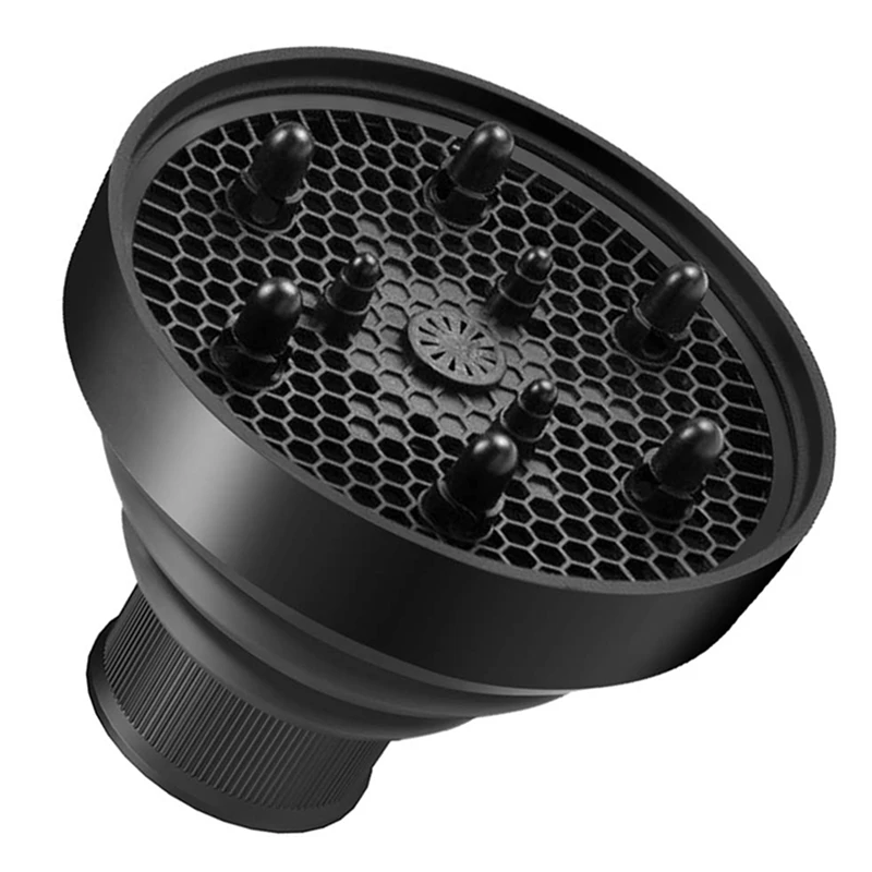 

Universal Foldable Hair Dryer Diffuser Attachment Foldable Portable Travel Folding Design Fits Most Hair Dryers-Black