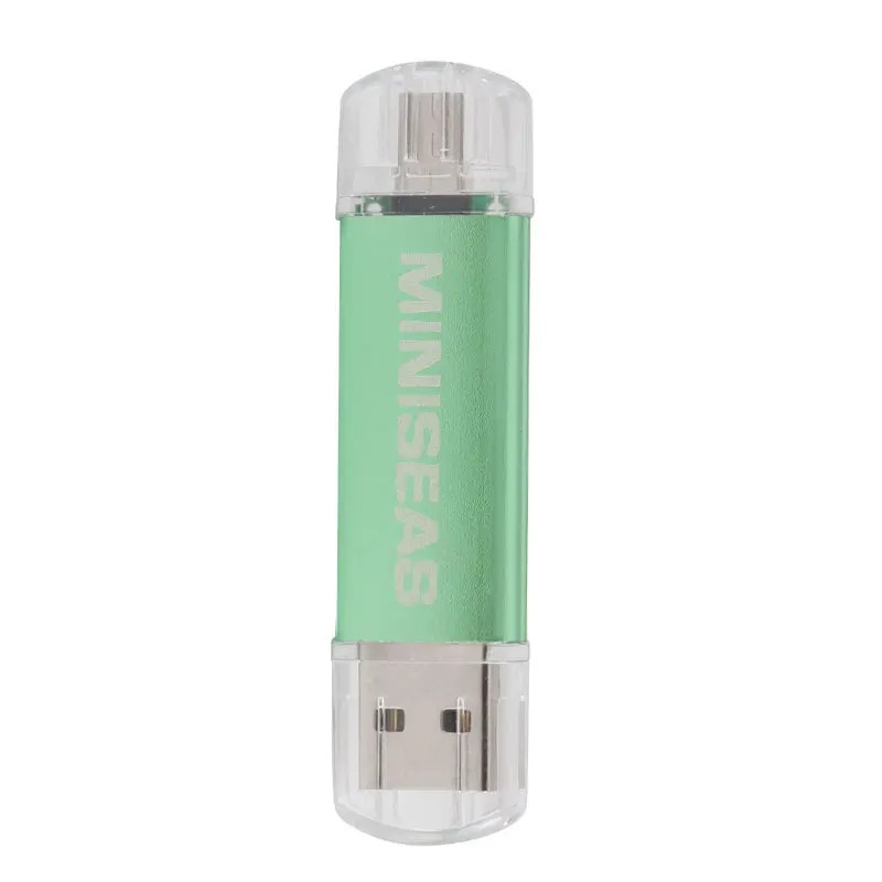 Usb флеш-накопитель металлический 9 цветов OTG телефонный накопитель 8 ГБ 4 ГБ Флешка 64 Гб 32 Гб 16 Гб карта памяти Usb флешка Miniseas - Цвет: Зеленый