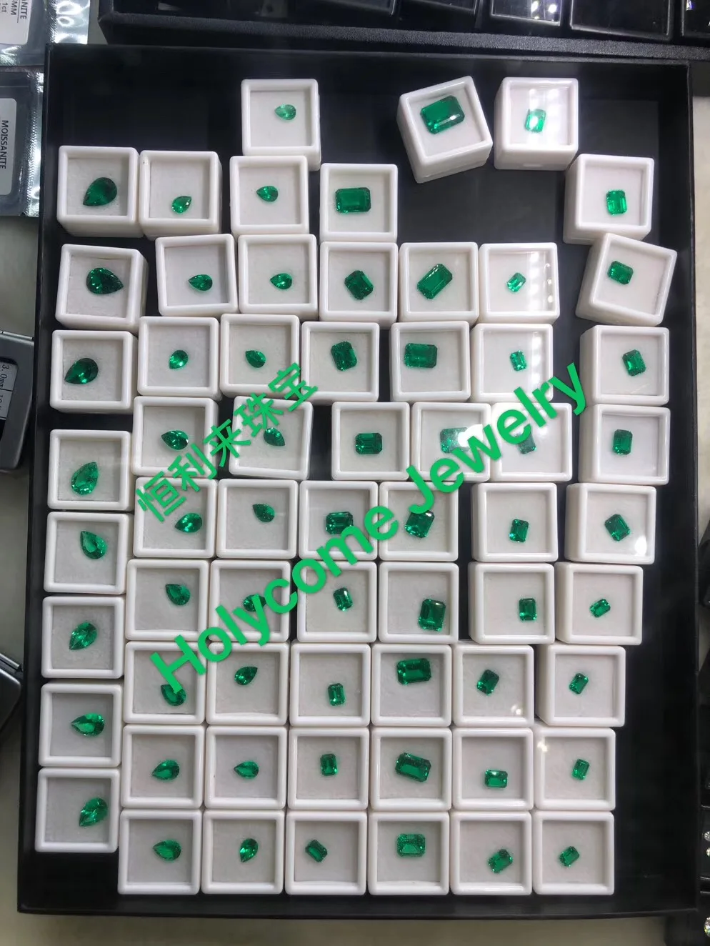 

7.5x7.5mm Top Quality Green Color Lab Created Emerald Asscher Cut Jewelry Factory Black Friday Discount Merry Christmas gift GRA