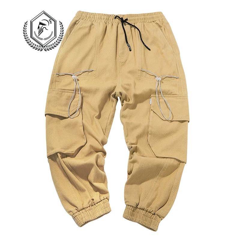 Мужские свободные штаны-шаровары для бега в стиле сафари модные штаны с