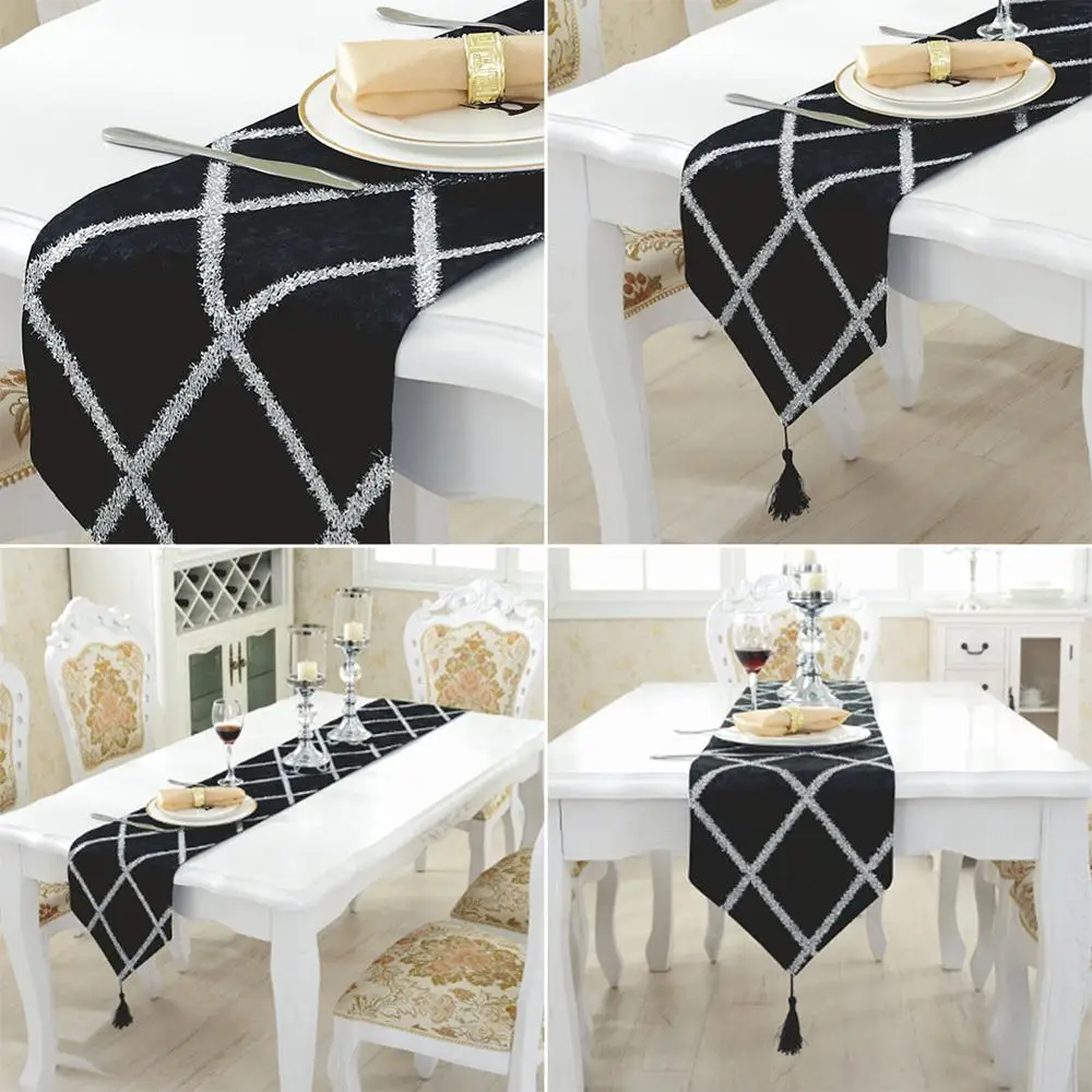 

Table Runners European Flannelette Table Runners and Scarves for Party Festival Party Table Home Decor