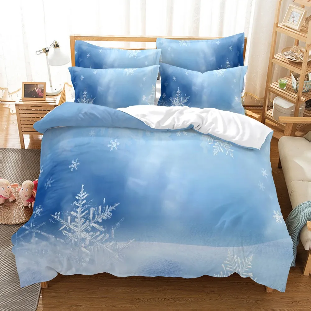 

Snow Winter Snowman Cute 3D Print Bed Covers Sets Twin/Full/Queen/King Size Quilt Cover Pillowcase Bedding Set