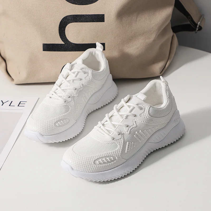 

Breathable Fashion Sneakers Flat Platform Shoes Woman Casual Solid Lace-Up Ladies Shoes Low-cut Zapatos De Mujer High Quality