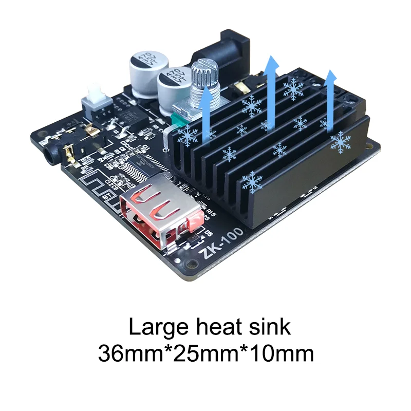 ZK 1002M 100W + Bluetooth 5 0 Плата усилителя мощности стерео усилитель домашний кинотеатр AUX