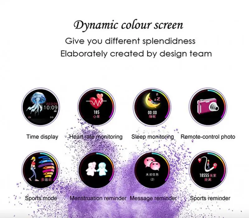 Модные женские Смарт часы Sanda H2 с цветным экраном магнитный стальной ремешок