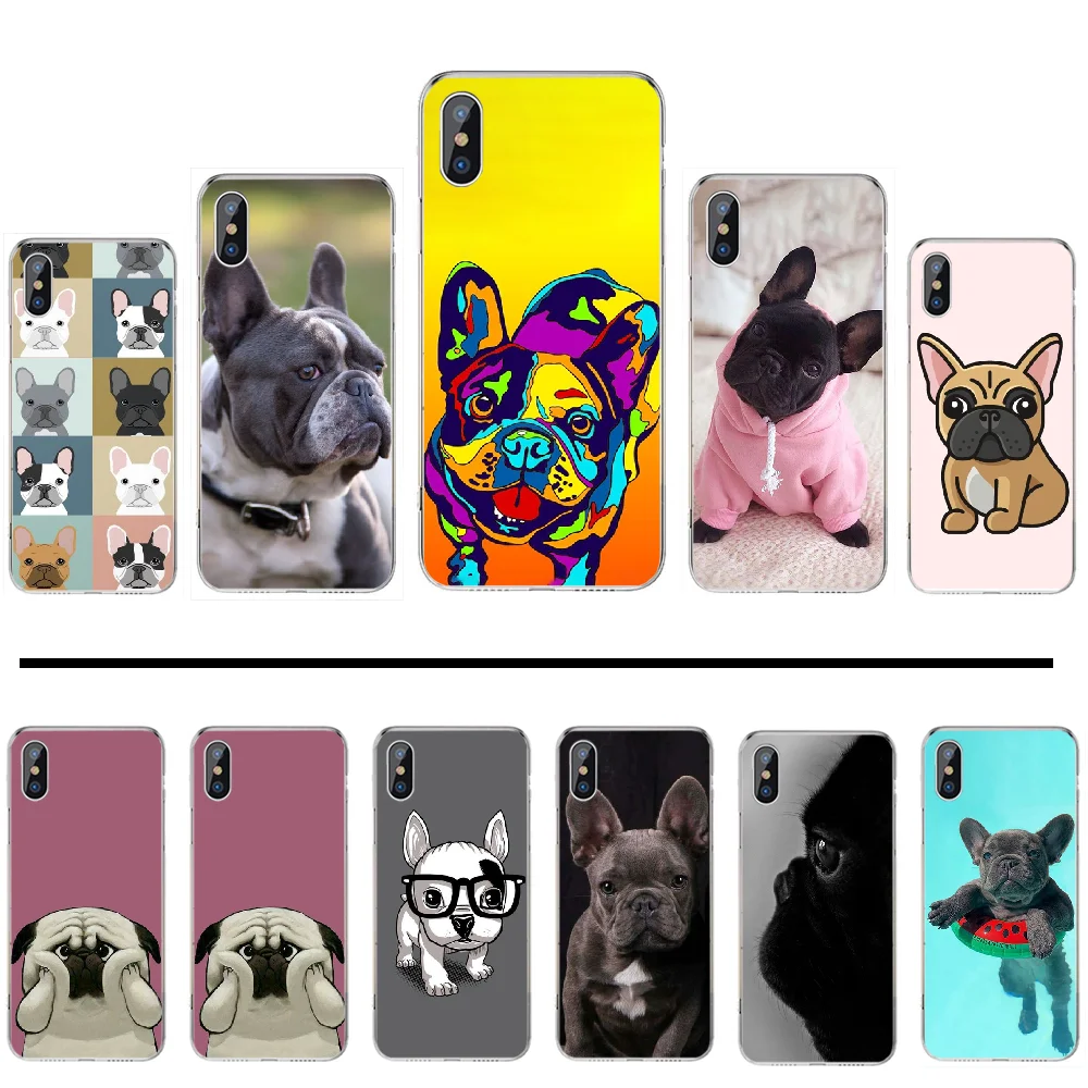 Французский бульдог собака Новое поступление черный чехол для мобильного