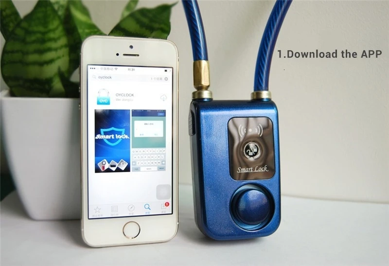 Супер умный телефон приложение управление Умный Будильник Bluetooth замок водонепроницаемый 110дб сигнализация велосипедный замок открытый Противоугонный замок