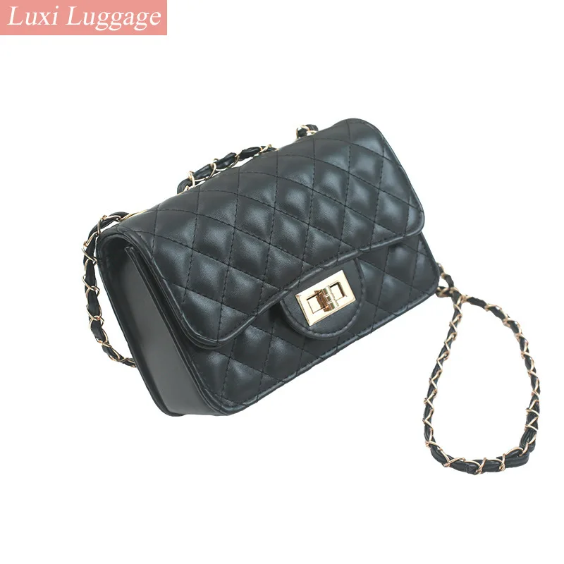 

Brand Designer Fashion Women's Chain Small Flap Crossbody Bag 2021 Winter Shoulder Handbags High Quality PU Leather Totes