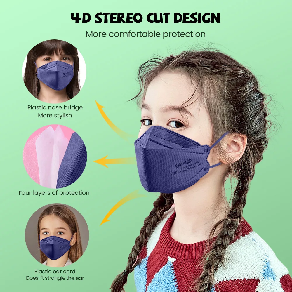 10 100 шт. kn95 Маска Дети ffp2mask детей mascarilla fpp2 homologada infantil многоразовая детская маска