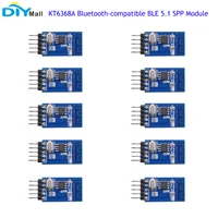 10pcs kt6368a dual mode pure data chip bluetooth compatible 5 1 ble2 1 spp function transparent transmission at controller