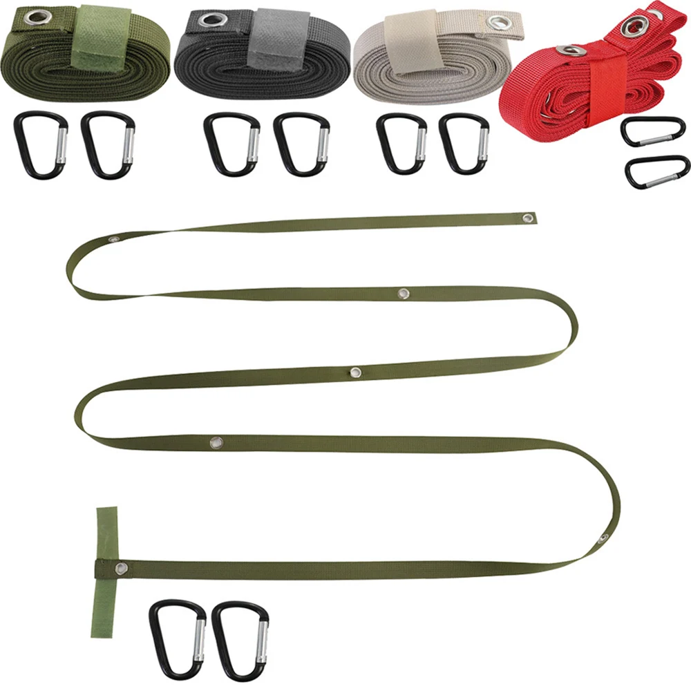 

Outdoor Tent Extension Strap Canopy Sling Rope Nylon Non-slip Clothesline Storage Lanyard Picnic Camping Supplies With Carabiner