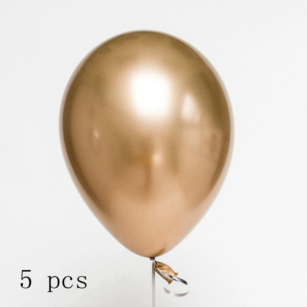 5pcs metallic gold 1 шт., 7 трубок, подставка для воздушных шаров, держатель воздушных шаров для шаров, 100 точек, клеевые шары в горошек, поддержка шаров, Свадебная вечеринка, Рождество, год - Цвет: 5pcs metallic gold