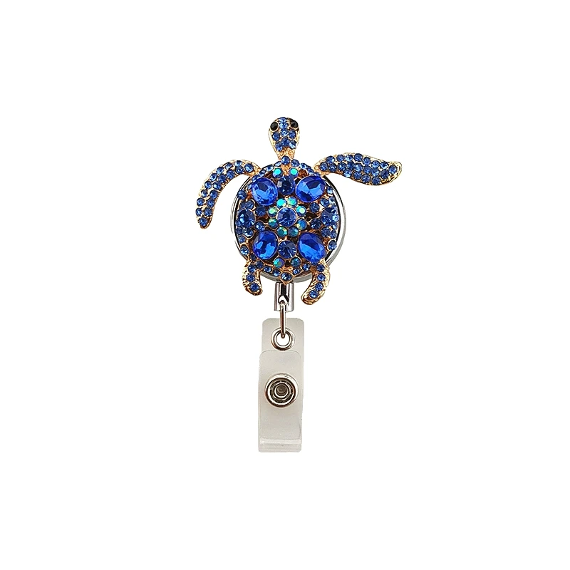stainless steel03 5 шт/лот Bling Королевский синий черепаха медсестры выдвижная катушка ID бейдж имя держатель аксессуары - Цвет: stainless steel03