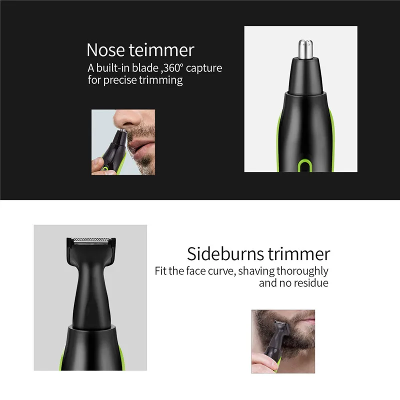 

5 In 1 USB Rechargeable Eyebrow Trimmer Shaver Nose Hair Trimmer Shaver Razor Clipper Men Hair Removal Facial Beard Men Styling