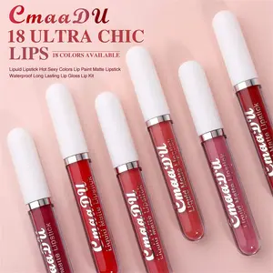 24 Hour Long Lasting Matte Liquid Lipstick 1Pcs Lip Stain Matte Lipstick Lip Makeup Waterproof Dark 