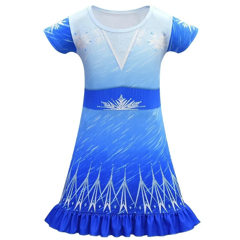 

Kids Dresses Girls Costume Backless elegant Snow Princess Dress Halloween Carnival Children Dress up