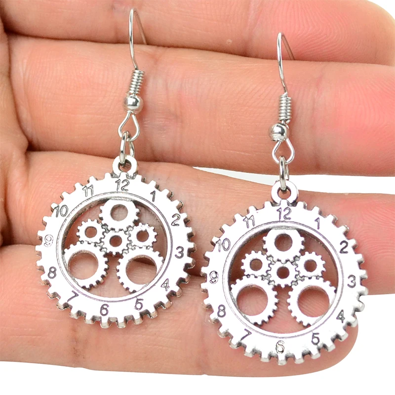 Женские серьги-подвески в стиле панк стимпанк | Украшения и аксессуары