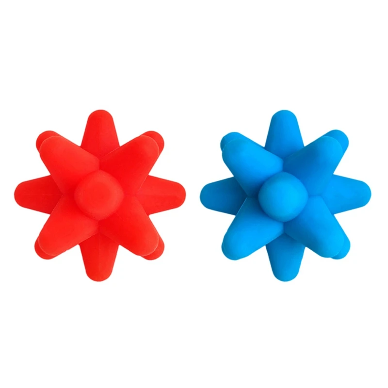 

2 Pcs Sports Fitness Fascia Muscle Relaxation Back Arm Leg Body Massage Roller Ball Accessories Red & Blue