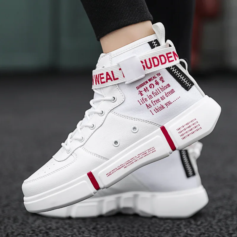 Новинка осени 2019 высококачественная повседневная Белая обувь в стиле хип-хоп для