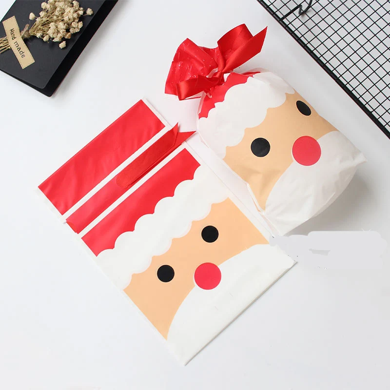 Рождественские украшения для дома 10 шт. Рождественский подарок сумки Санта Клаус