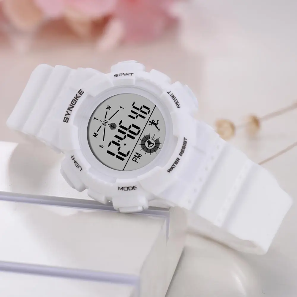 SYNOKE Digital Wrist Watch Women Clock Sports Watches Female Waterproof LED Electronic Hour For Ladies Outdoor Running