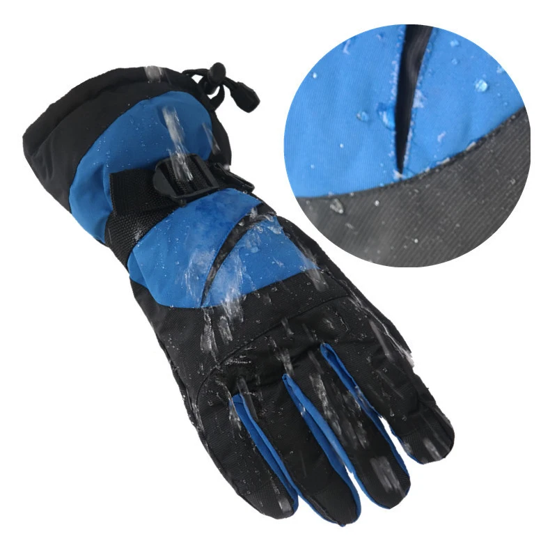 Водонепроницаемые зимние теплые перчатки профессиональные лыжные для девочек и