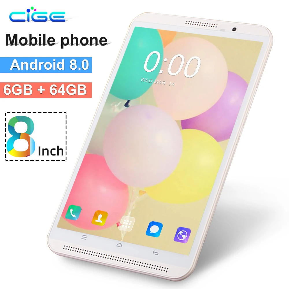 8 дюймов планшетный ПК мобильный телефон звонок 4g lte две sim-карты планшеты 6 ГБ ОЗУ 64 Гб ПЗУ android 9,0 двойной wifi 2,4G/5G