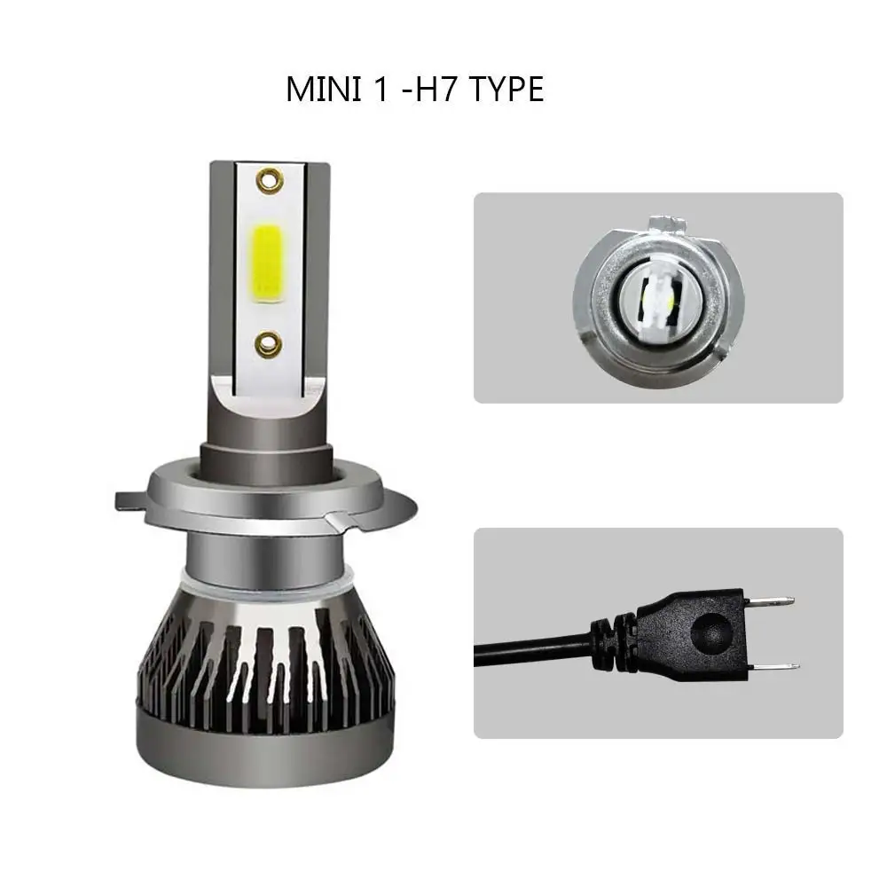 PANDUK 2PCS Car headlight Mini Lamp H7 LED Bulbs H1H4 H11 Headlamps Kit 9005 9006 HB4 6000k Fog light 8000LM 12V | Автомобили и