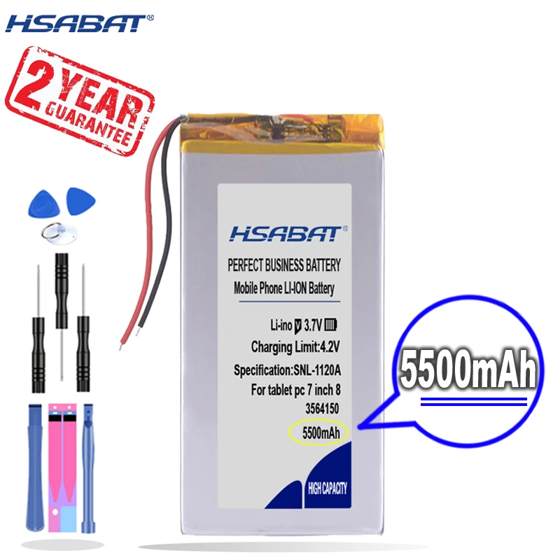 Новое поступление [HSABAT] 5500mAh 3564150 3565150 BL-T17 Digma Аккумулятор для планшетного ПК 7