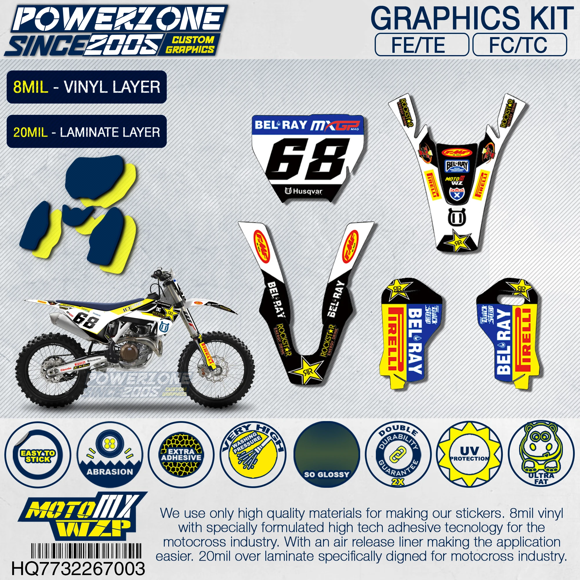 

Customized Team Graphics Backgrounds Decals 3M Custom Stickers Kit For Husqvarna 2015 16 17 18 FE TE FC TC 250 350 450 500cc 703