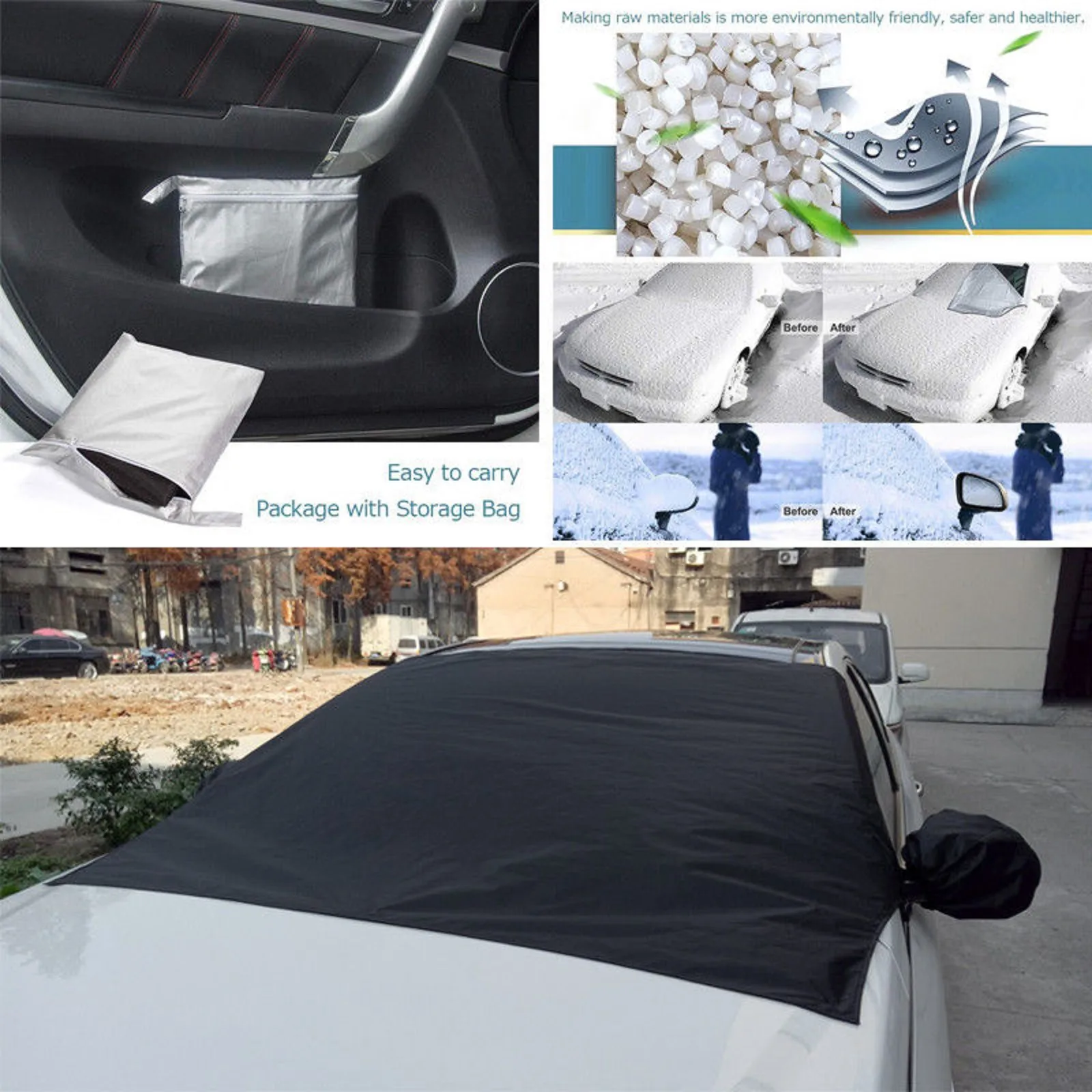 

Magnet Car Windshield Cover Sun Shade Protector Winter Snow Ice Dust Frost Guard