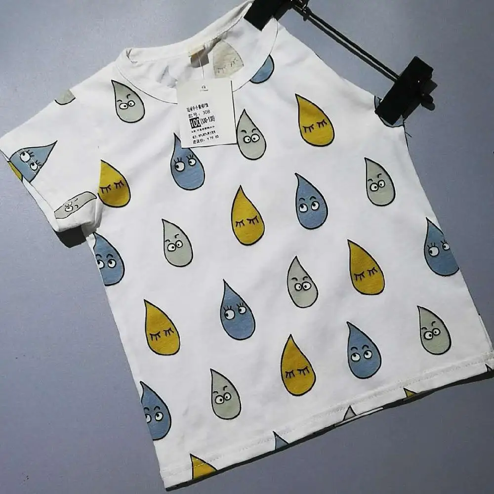 Детские топы детская одежда хлопковые футболки для мальчиков и девочек летние с